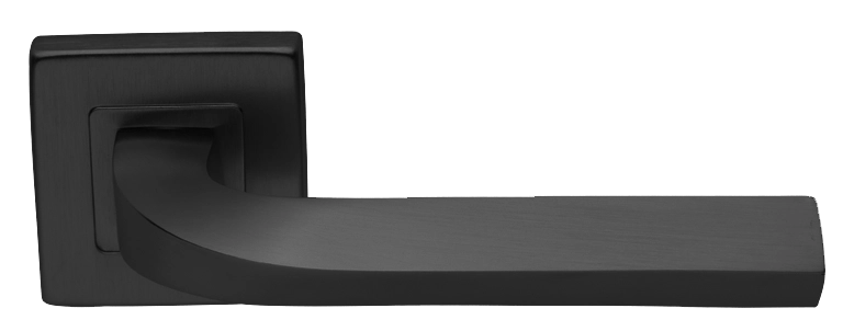 Ручка дверная TENDER S3 NERO раздельная на квадратной розетке, цвет - черный фото купить Ставрополь