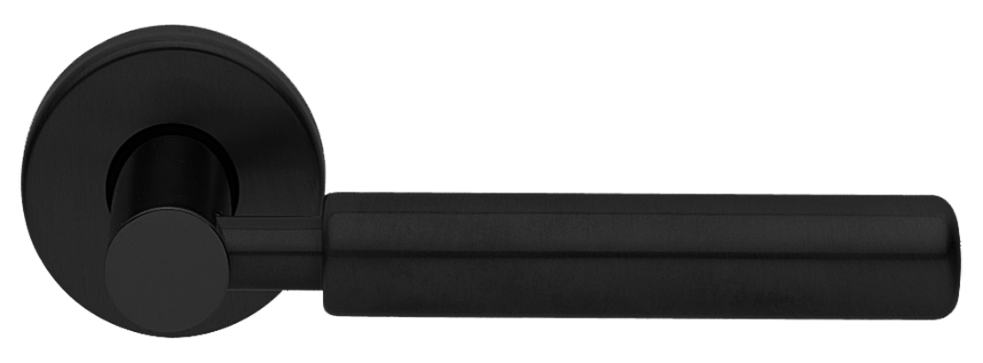 Ручка дверная CLOUD R3 NERO раздельная на круглой розетке, цвет - черный фото купить Ставрополь