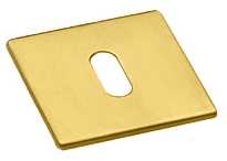Накладка на ключевой цилиндр LUX-FK-S1 OSA на квадратной розетке под ключ буратино, цвет - матовое золото фото купить Ставрополь