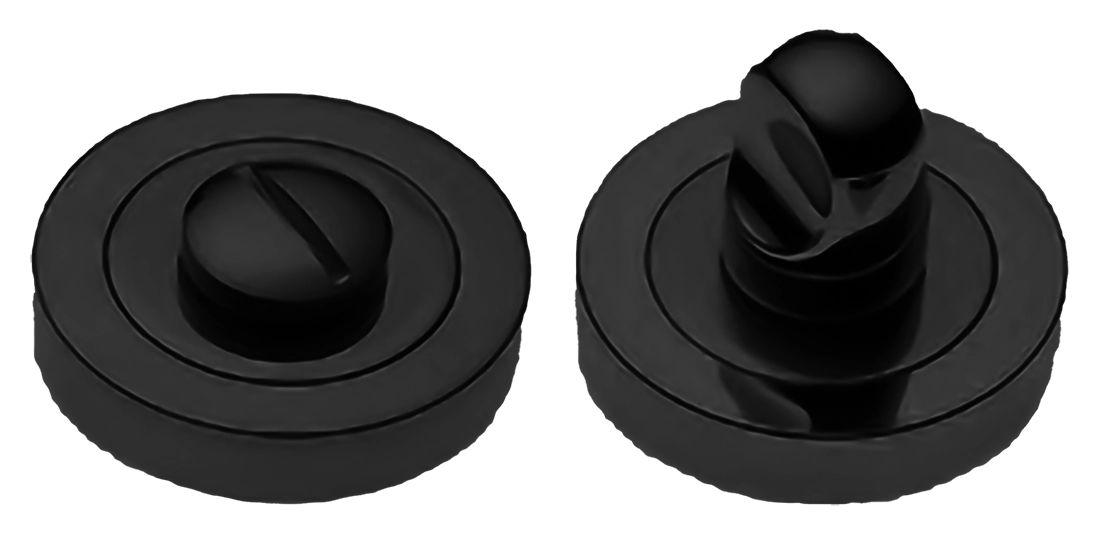 Завертка сантехническая LUX-WC-R4-LU NERO на круглой розетке, цвет  - черный фото купить Ставрополь