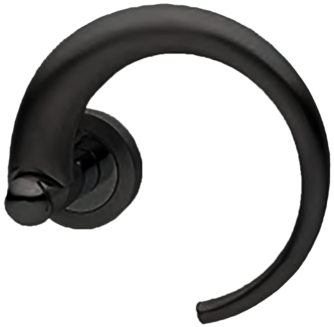 Ручка дверная LANGOUST R2 NERO раздельная на круглой розетке, цвет - черный фото купить Ставрополь