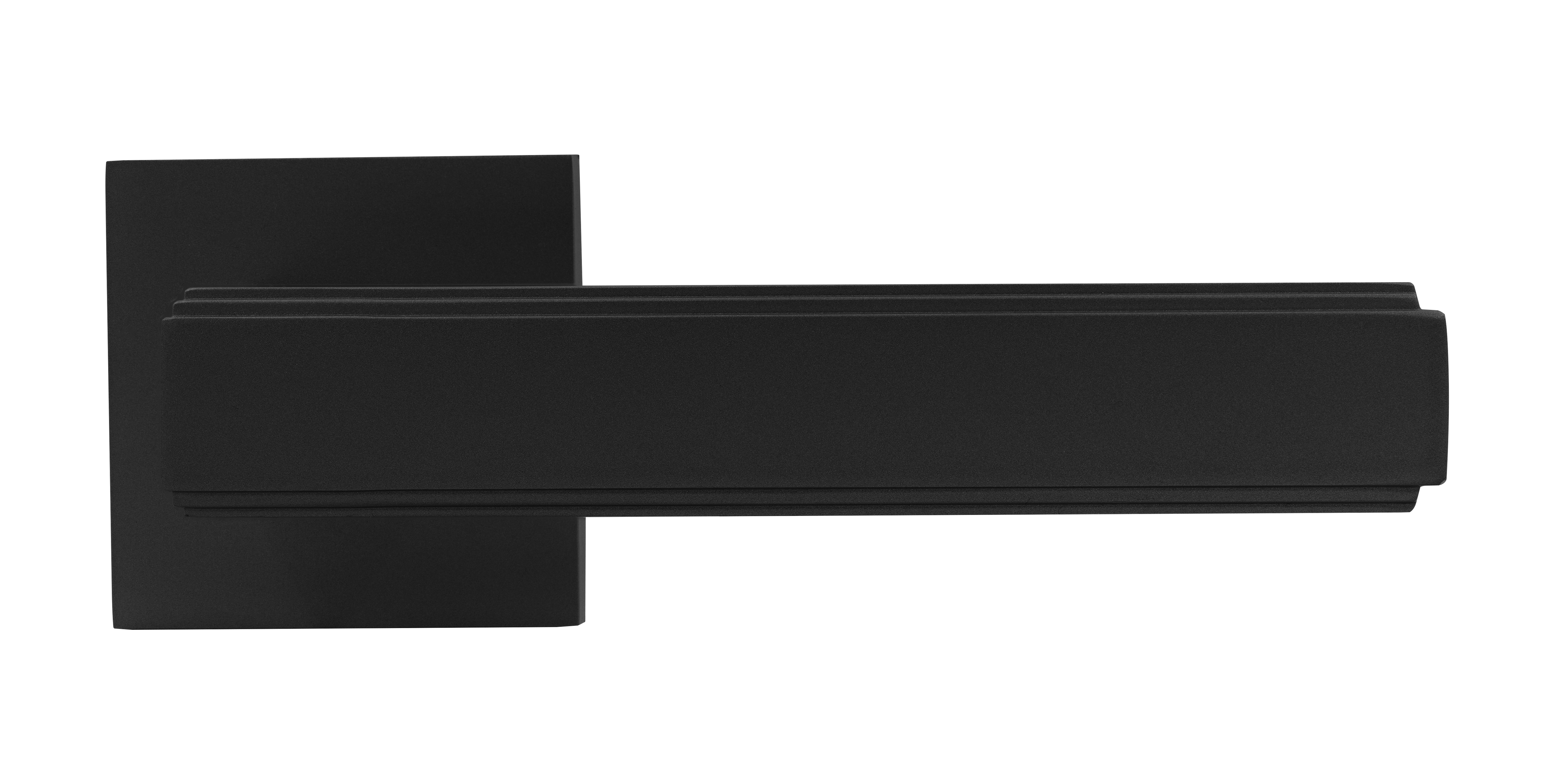 Ручка дверная MH-64-S6 BL STEPS на квадратной розетке 6 мм, цвет черный фото купить в Ставрополе