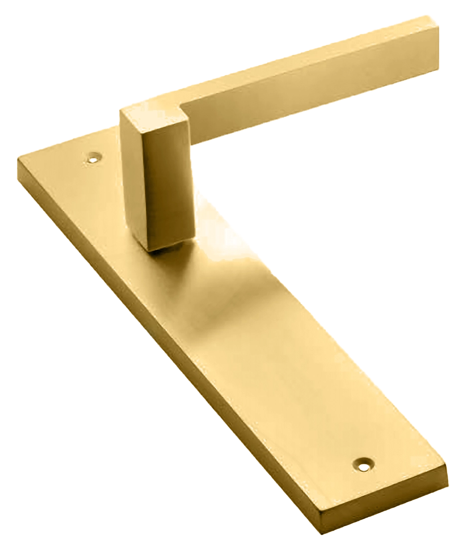 Ручка дверная на планке STONE PL OSA, цвет матовое золото, латунь фото купить в Ставрополе