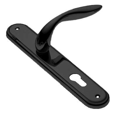 Ручка дверная на планке LEON PL NERO, цвет черный, латунь фото купить в Ставрополе