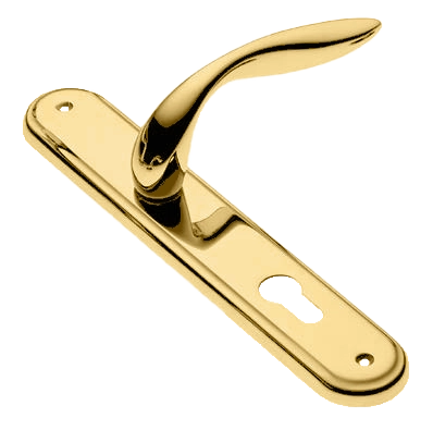 Ручка дверная на планке LEON PL OTL, цвет золото, латунь фото купить в Ставрополе