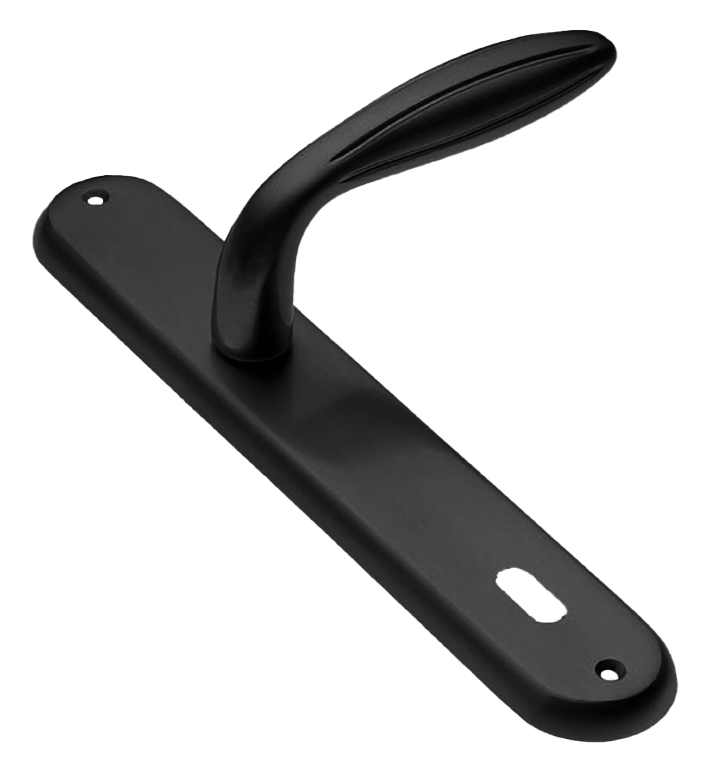 Ручка дверная на планке BUD PL NERO, цвет черный, латунь фото купить в Ставрополе