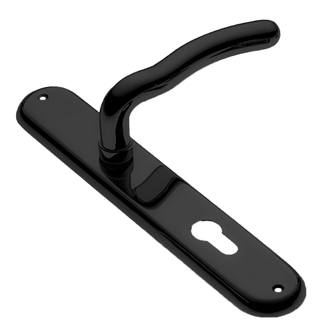 Ручка дверная на планке SNAKE PL NERO, цвет черный, латунь фото купить в Ставрополе