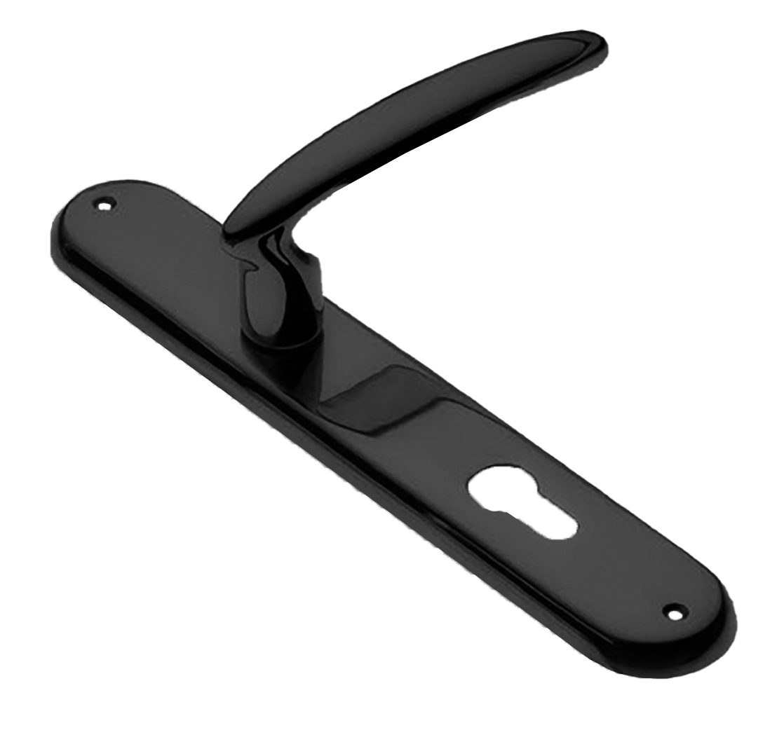 Ручка дверная на планке FLAMINGO PL NERO, цвет черный, латунь фото купить в Ставрополе