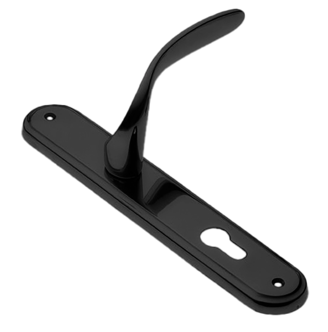 Ручка дверная на планке COBRA PL NERO, цвет черный, латунь фото купить в Ставрополе