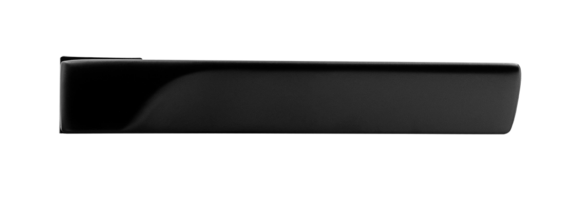 Ручка дверная FIORD-SM NERO-ST, с невидимой квадратной розеткой, цвет черный soft-touch, ЦАМ фото купить в Ставрополе