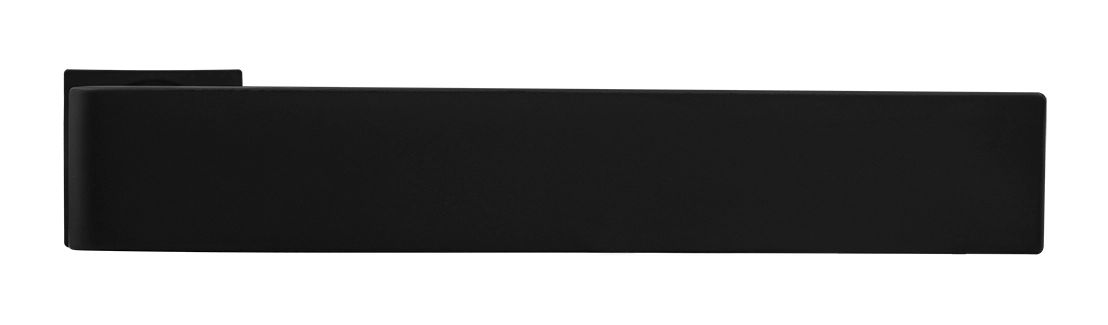 Ручка дверная HORIZONT-SM NERO-ST с невидимой квадратной розеткой, цвет черный soft-touch, ЦАМ фото купить в Ставрополе