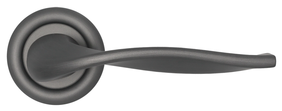 Ручка дверная SKYSCRAPER R7 SST на круглой розетке, цвет Летняя гроза/Summer Storm фото morelli Ставрополь