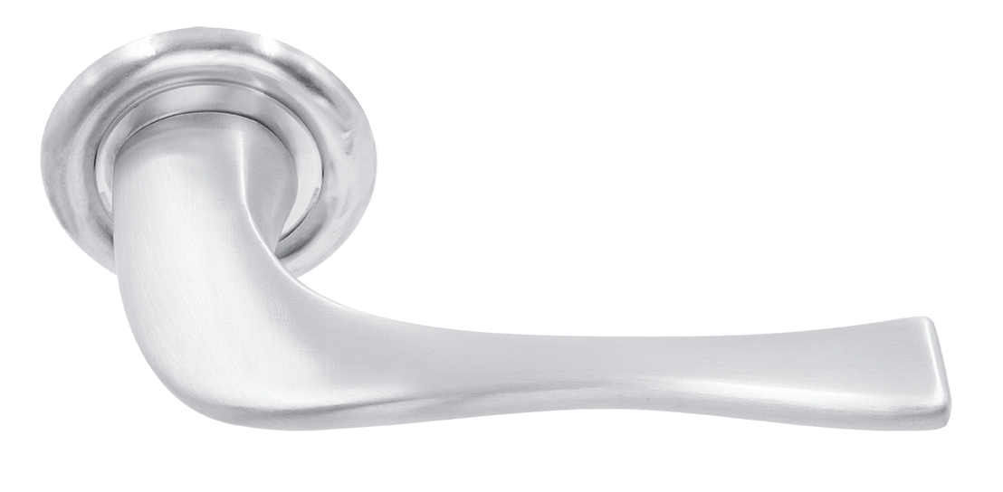 Ручка дверная SKYSCRAPER R7 WF на круглой розетке, цвет Зимняя стужа/Winter Frost фото купить Ставрополь