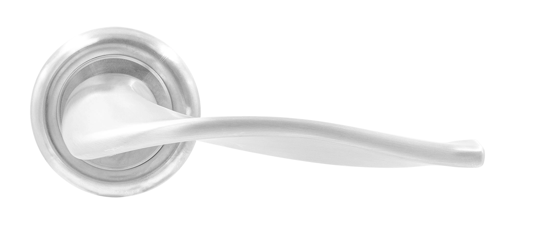 Ручка дверная SKYSCRAPER R7 WF на круглой розетке, цвет Зимняя стужа/Winter Frost фото купить в Ставрополе