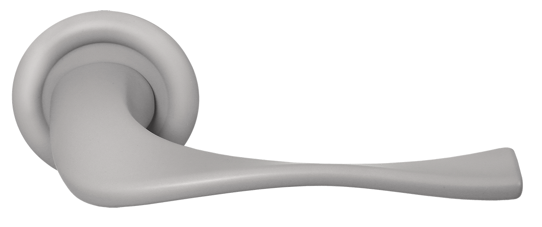 Ручка дверная SKYSCRAPER R7 SMI на круглой розетке, цвет Весенняя дымка/Spring Mist фото купить Ставрополь