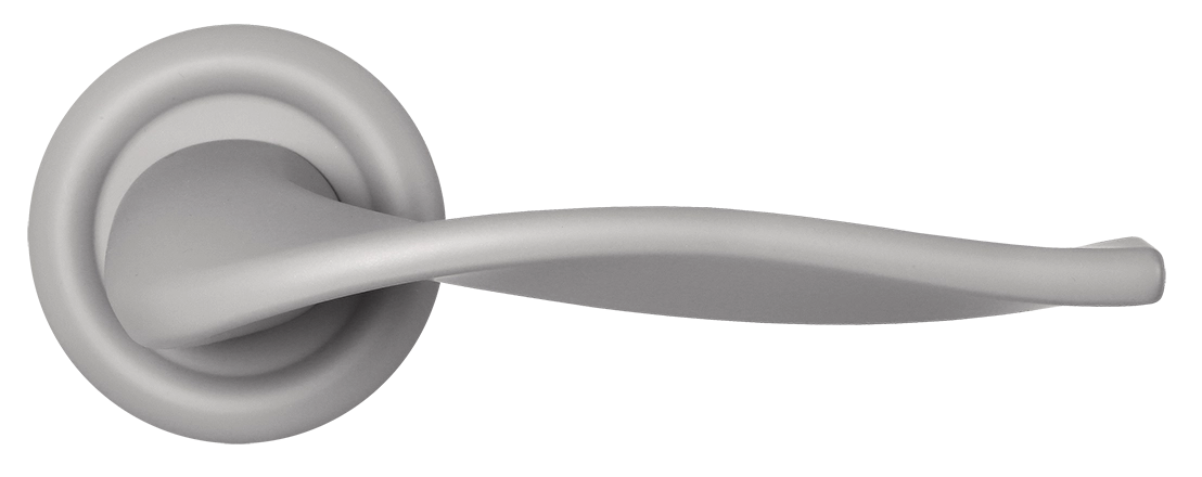 Ручка дверная SKYSCRAPER R7 SMI на круглой розетке, цвет Весенняя дымка/Spring Mist фото купить в Ставрополе