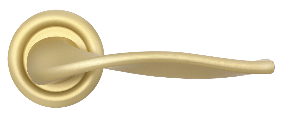 Ручка дверная SKYSCRAPER R7 AH на круглой розетке, цвет Осенний мёд/Autumn Honey фото купить в Ставрополе