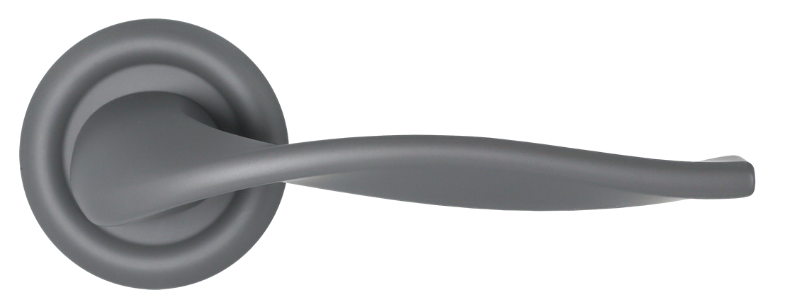 Ручка дверная SKYSCRAPER R7 SSW на круглой розетке, цвет Стокгольмский снегопад/Stockholm Snowfall фото купить в Ставрополе