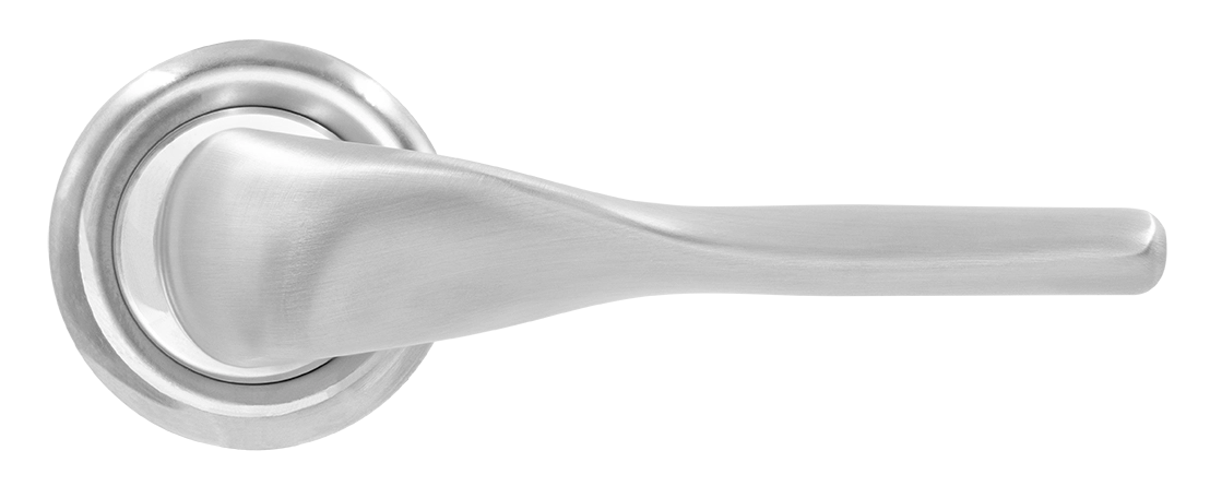 Ручка дверная LVB R7 WF на круглой розетке, цвет Зимняя стужа/Winter Frost фото купить в Ставрополе