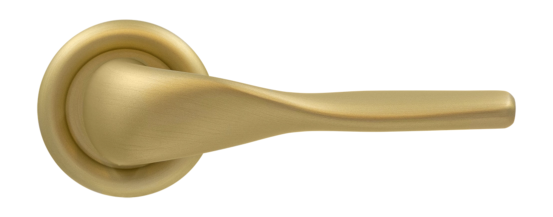 Ручка дверная LVB R7 AH на круглой розетке, цвет Осенний мёд/Autumn Honey фото купить в Ставрополе