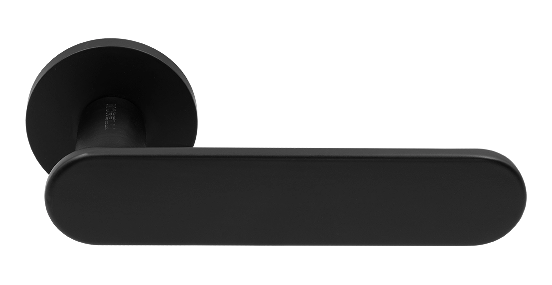 Ручка дверная MH-65-R6 R6 SEMPIONE BL на круглой розетке, цвет черный фото купить Ставрополь