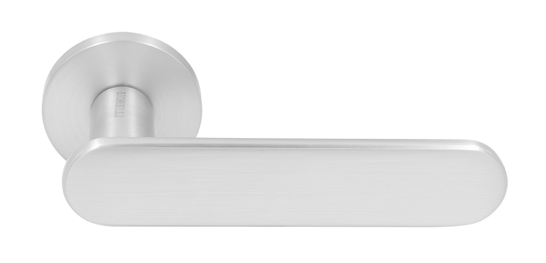 Ручка дверная MH-65-R6 SEMPIONE SC на круглой розетке, цвет матовый хром фото купить Ставрополь