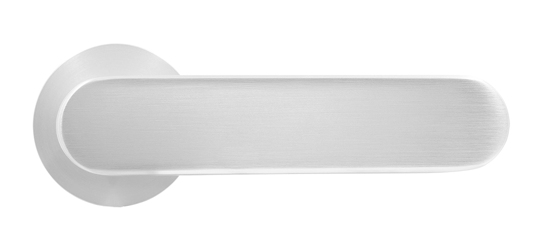 Ручка дверная MH-65-R6 SEMPIONE SC на круглой розетке, цвет матовый хром фото купить в Ставрополе