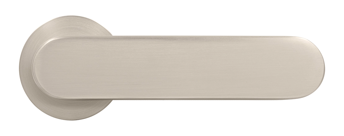 Ручка дверная MH-65-R6 SEMPIONE MSN на круглой розетке, цвет матовый сатинированный никель фото купить в Ставрополе