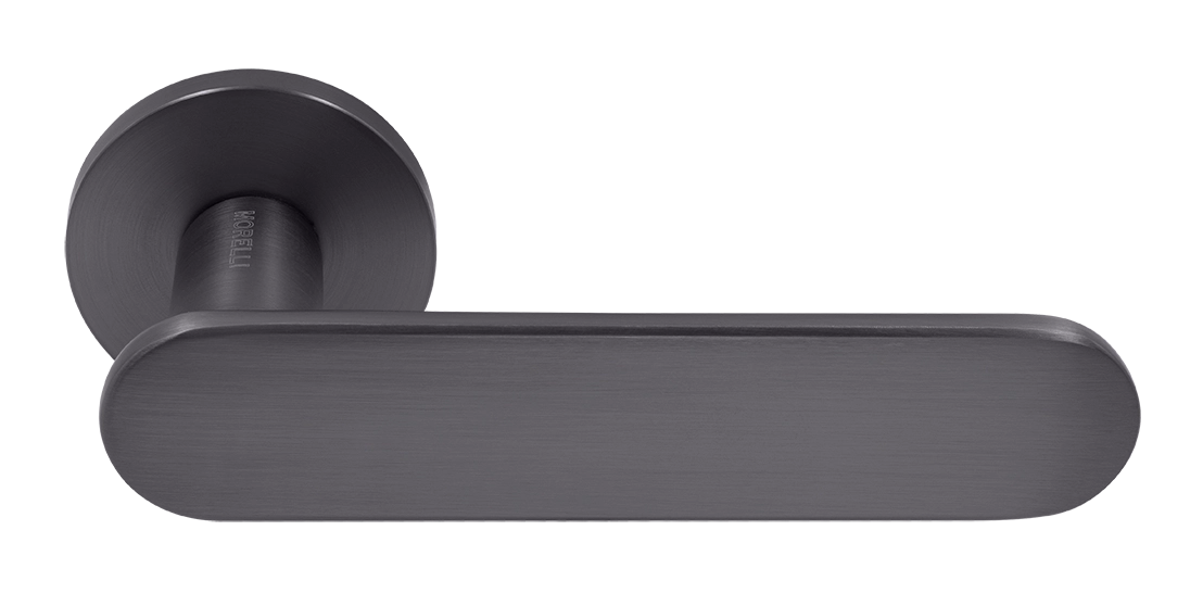 Ручка дверная MH-65-R6 R6 SEMPIONE GR на круглой розетке, цвет графит фото купить Ставрополь