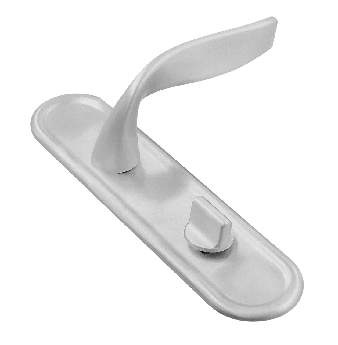 Ручка дверная SKYSCRAPER PLR WC SSW на планке под сантехническую завертку, цвет Стокгольмский снегопад/Stockholm Snowfall фото купить Ставрополь