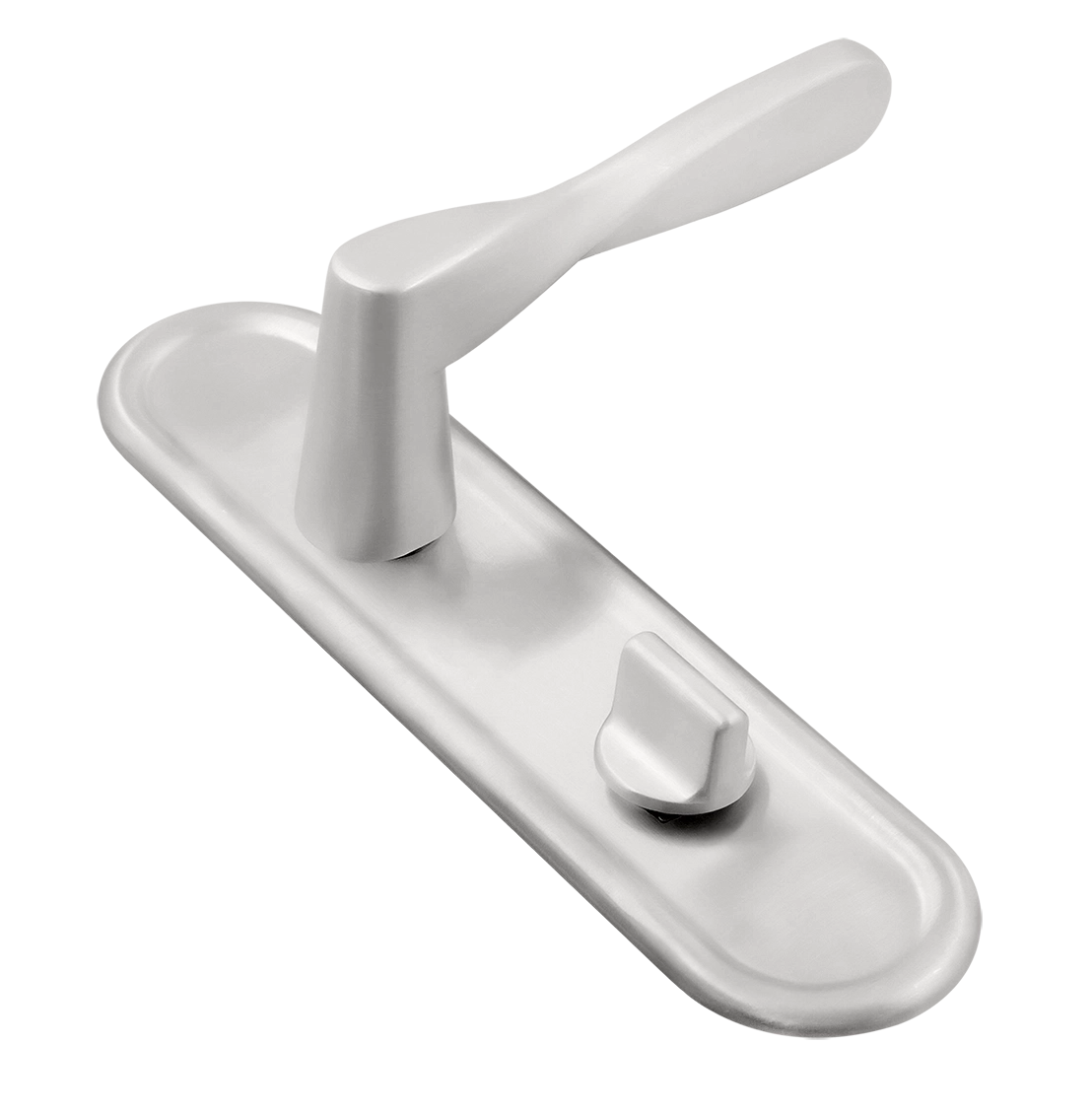 Ручка дверная THE OLYMPICS PLR WC SSW на планке под сантехническую завертку, цвет Стокгольмский снегопад/Stockholm Snowfall фото купить Ставрополь