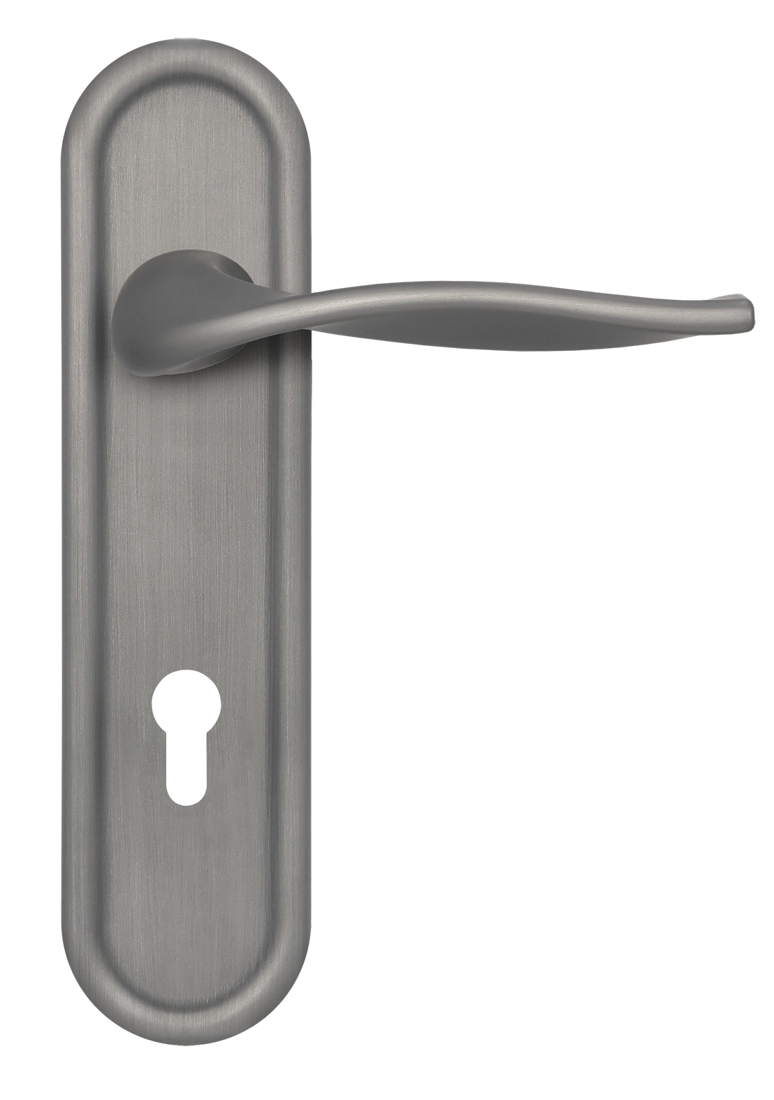 Ручка дверная SKYSCRAPER PLR KH WF на планке под ключевой цилиндр, цвет Зимняя стужа/Winter Frost фото купить Ставрополь