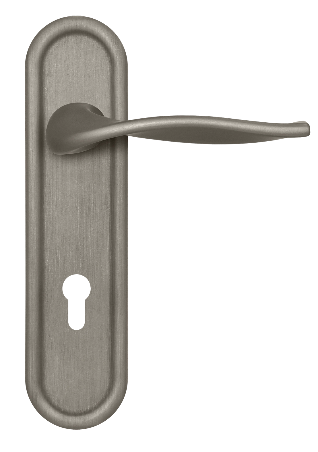 Ручка дверная SKYSCRAPER PLR KH SMI на планке под ключевой цилиндр, цвет Весенняя дымка/Spring Mist фото купить Ставрополь