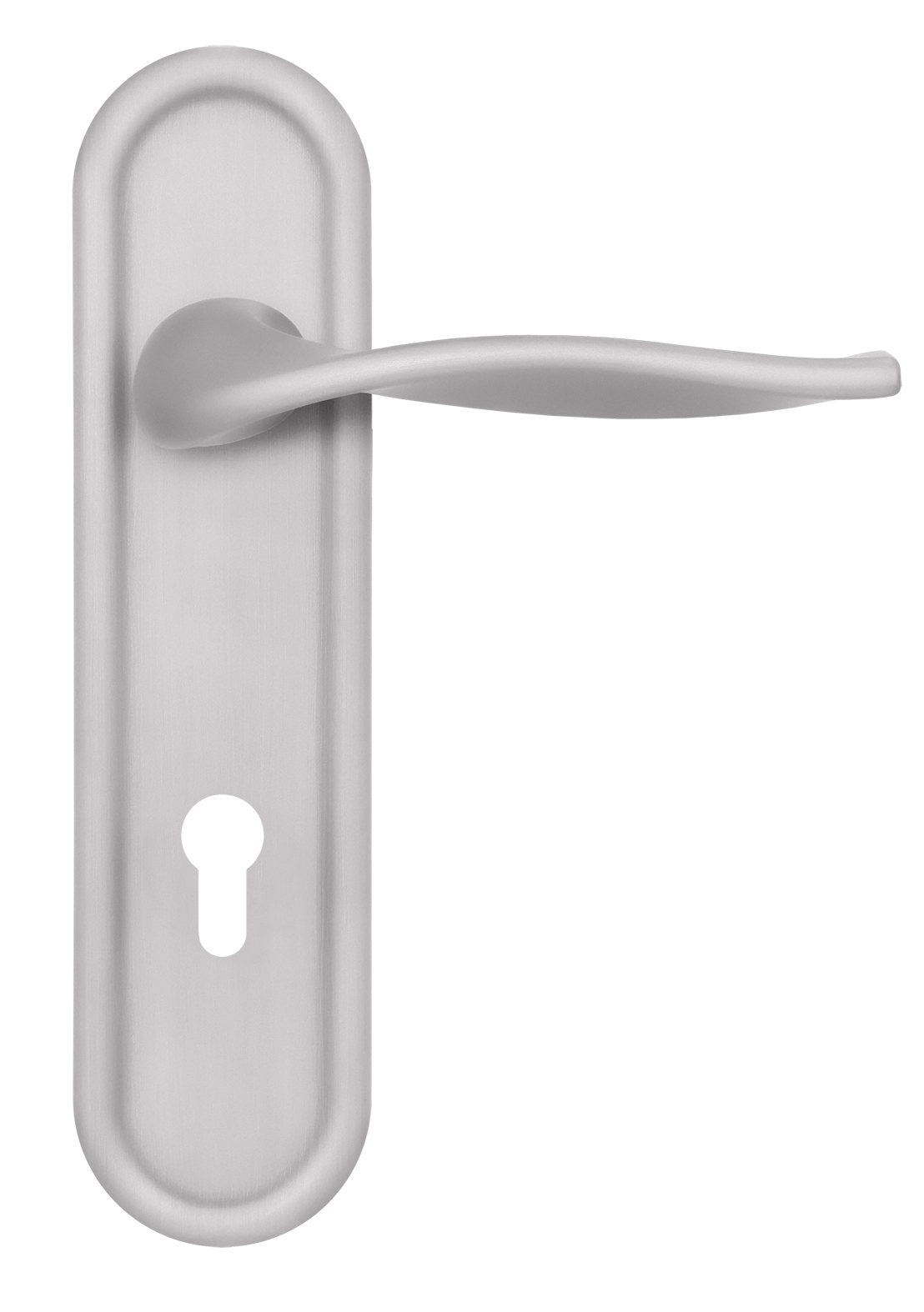 Ручка дверная SKYSCRAPER PLR KH SSW на планке под ключевой цилиндр, цвет Стокгольмский снегопад/Stockholm Snowfall фото купить Ставрополь