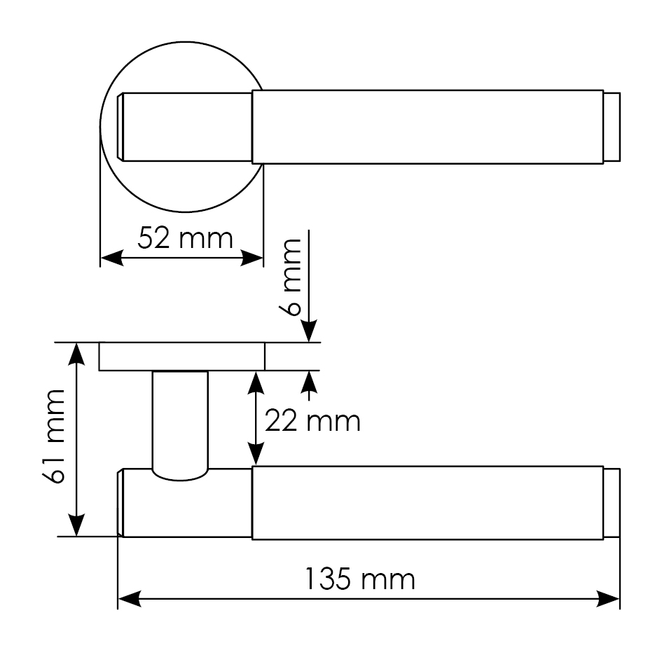 Комплект дверных ручек MH-57-R6T BL + защёлка бесшумная M1895 BL + петли врезные универсальные MSN 100X70X2.5-4BB BL (2шт), цвет черный фото купить в Ставрополе