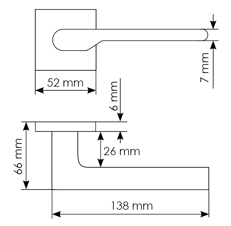 Комплект дверных ручек MH-53-S6 W + сантехническая завертка MH-WC-S6 W, цвет белый фото купить в Ставрополе
