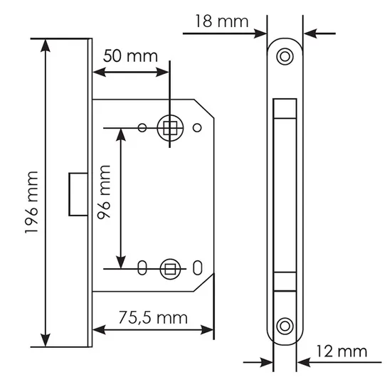 Комплект дверных ручек MH-54-S6 BL с заверткой MH-WC-S6 BL + замок M1895 BL, цвет черный фото дверная фурнитура Ставрополь