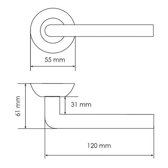 Комплект дверных ручек MH-03 BL с заверткой MH-WC BL + магнитный замок M1895 BL, цвет черный  фотомореллиСтаврополь