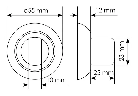 Комплект дверных ручек MH-03 BL с заверткой MH-WC BL + магнитный замок M1895 BL, цвет черный  фото дверная фурнитура Ставрополь