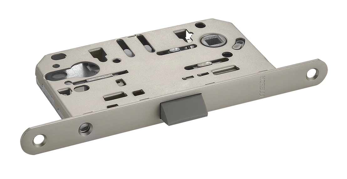 Защелка межкомнатная 1885P MSN под цилиндр бесшумная, цвет мат. сатинированный никель фото 1 Защелка межкомнатная 1885P MSN под цилиндр бесшумная, цвет мат. сатинированный никель фото купить Ставрополь