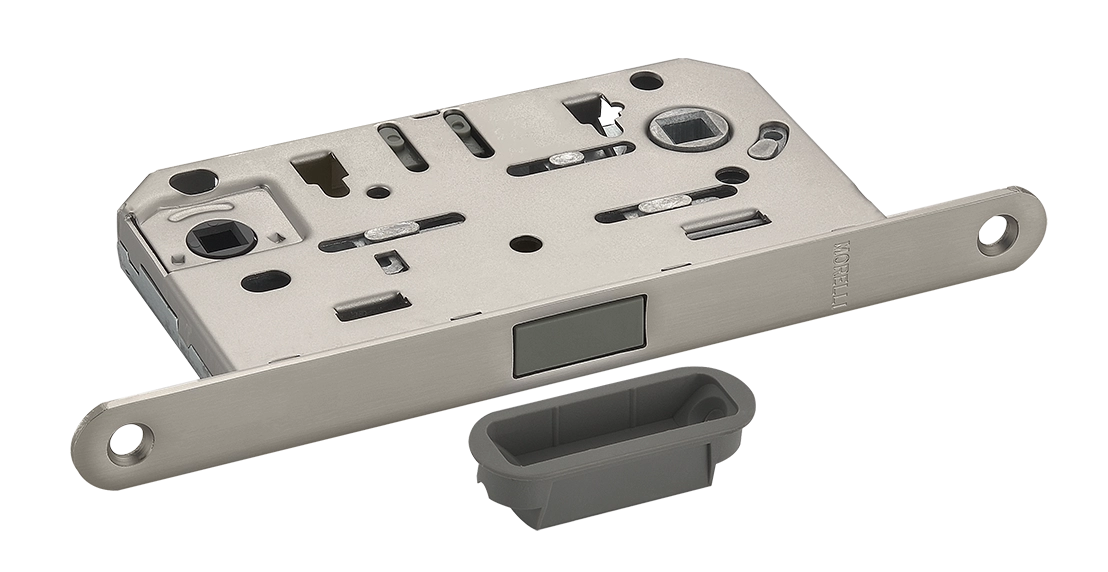 Защелка межкомнатная M1885 MSN магнитная под цилиндр, цвет матовый сатинированный никель фото 1 Защелка межкомнатная M1885 MSN магнитная под цилиндр, цвет матовый сатинированный никель фото купить Ставрополь