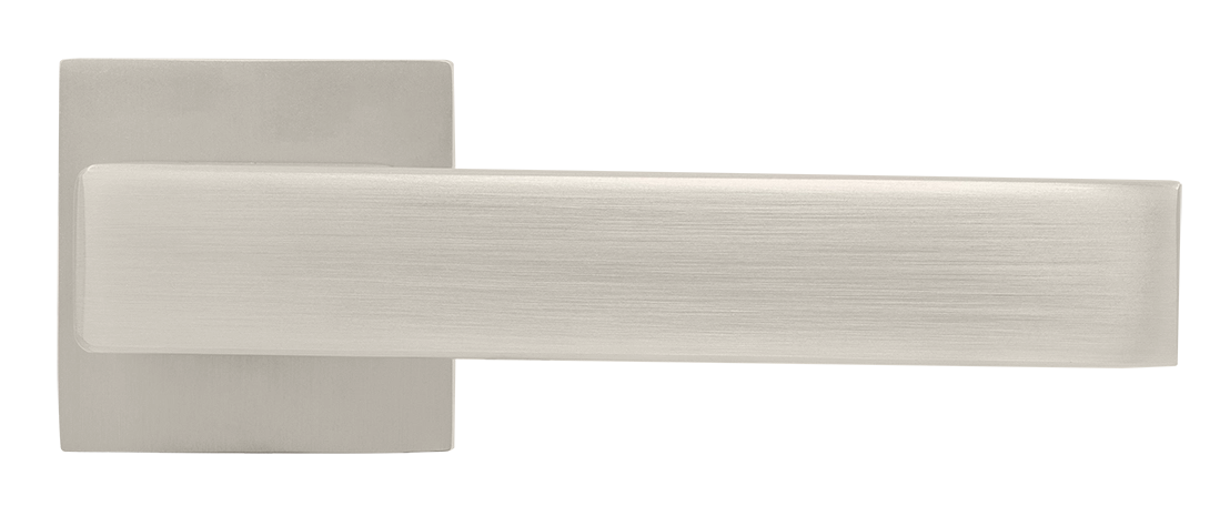 Ручка дверная LOT MH-56-S6 MSN раздельная на квадратной розетке 6 мм, цвет матовый сатинированный никель, ЦАМ фото купить в Ставрополе