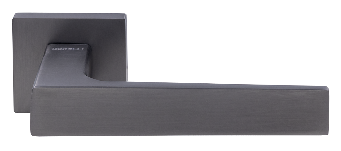 Ручка дверная MIRA  MH-54-S6 GR раздельная на квадратной розетке, цвет графит, ЦАМ фото купить Ставрополь
