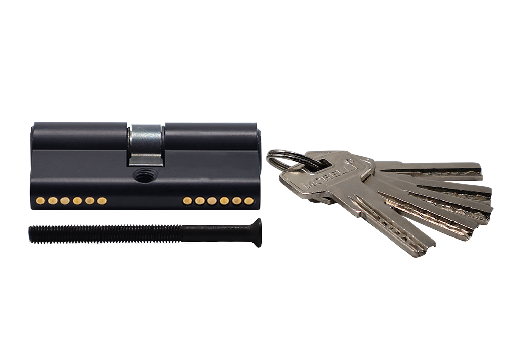 Ключевой цилиндр высокой секретности HS 60C BL (60мм) цвет черный фото купить в Ставрополе