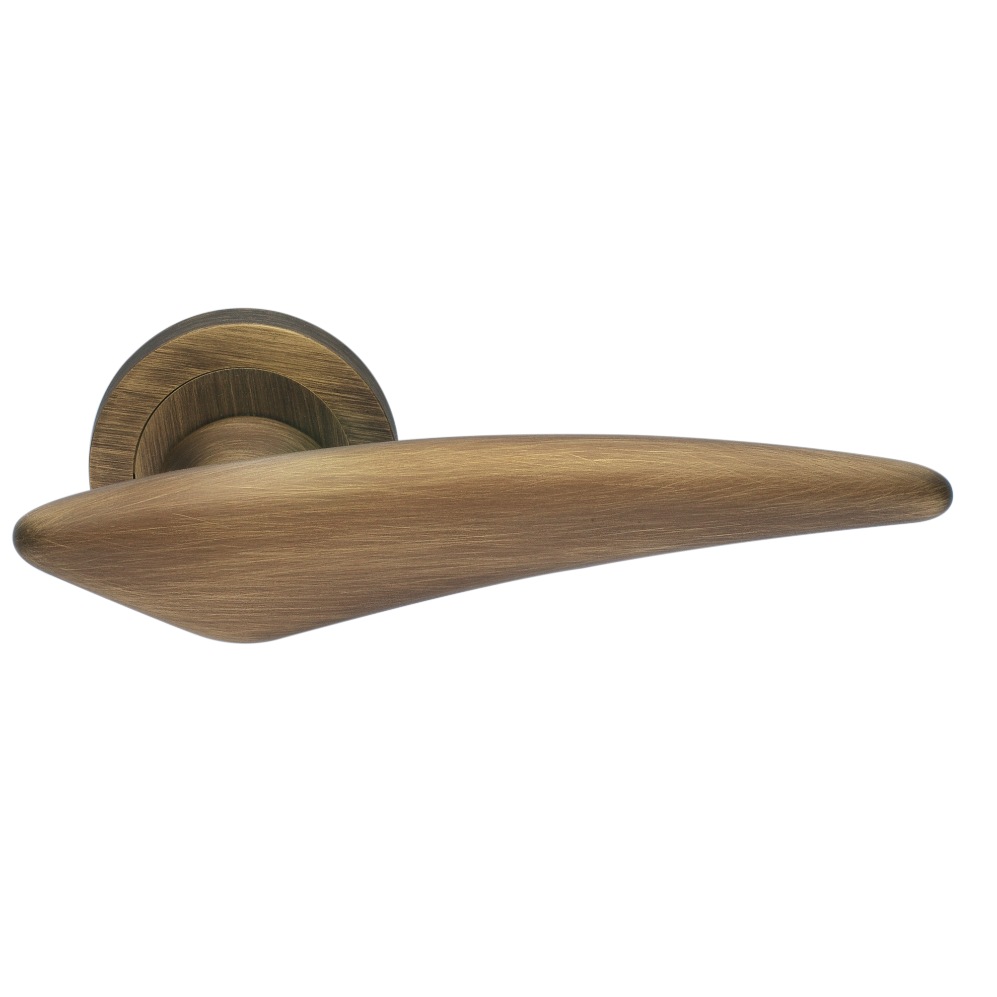 Ручка дверная BOLID R2 BGO раздельная на круглой розетке, цвет матовая бронза, латунь фото купить Ставрополь