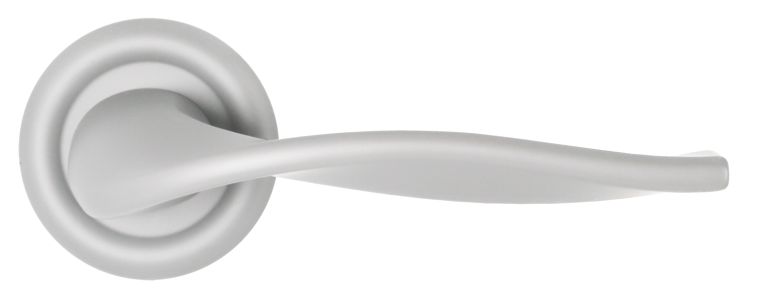 Ручка дверная SKYSCRAPER R7 SSW на круглой розетке, цвет Стокгольмский снегопад/Stockholm Snowfall фото купить в Ставрополе