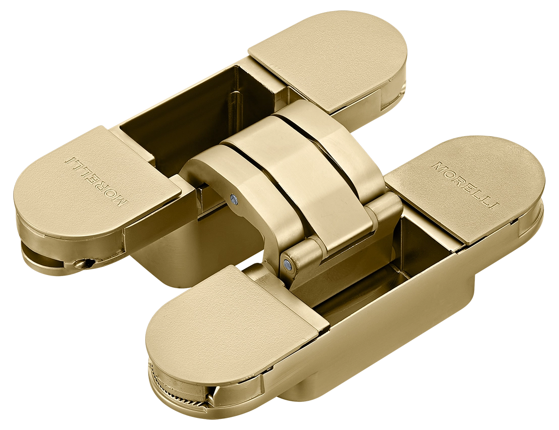 Петля скрытая HH-24 MSG врезная с 3D-регулировкой вес полотна до 40 кг, цвет матовое сатинированное золото фото купить Ставрополь