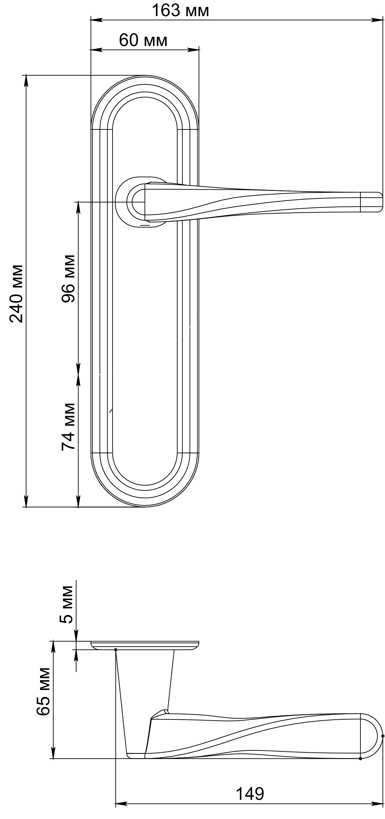 Ручка дверная THE OLYMPICS PLR SMI на планке, цвет Весенняя дымка/Spring Mist фото фурнитура Ставрополь