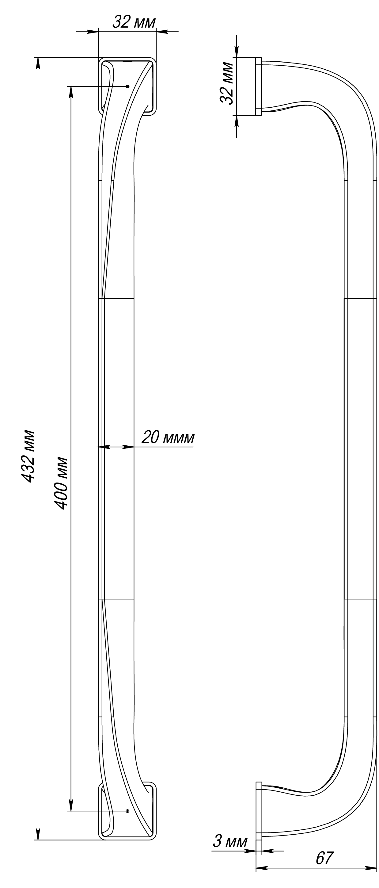 Ручка-скоба WD CONCERT HALL PH SMI, цвет Весенняя дымка/Spring Mist фото купить в Ставрополе