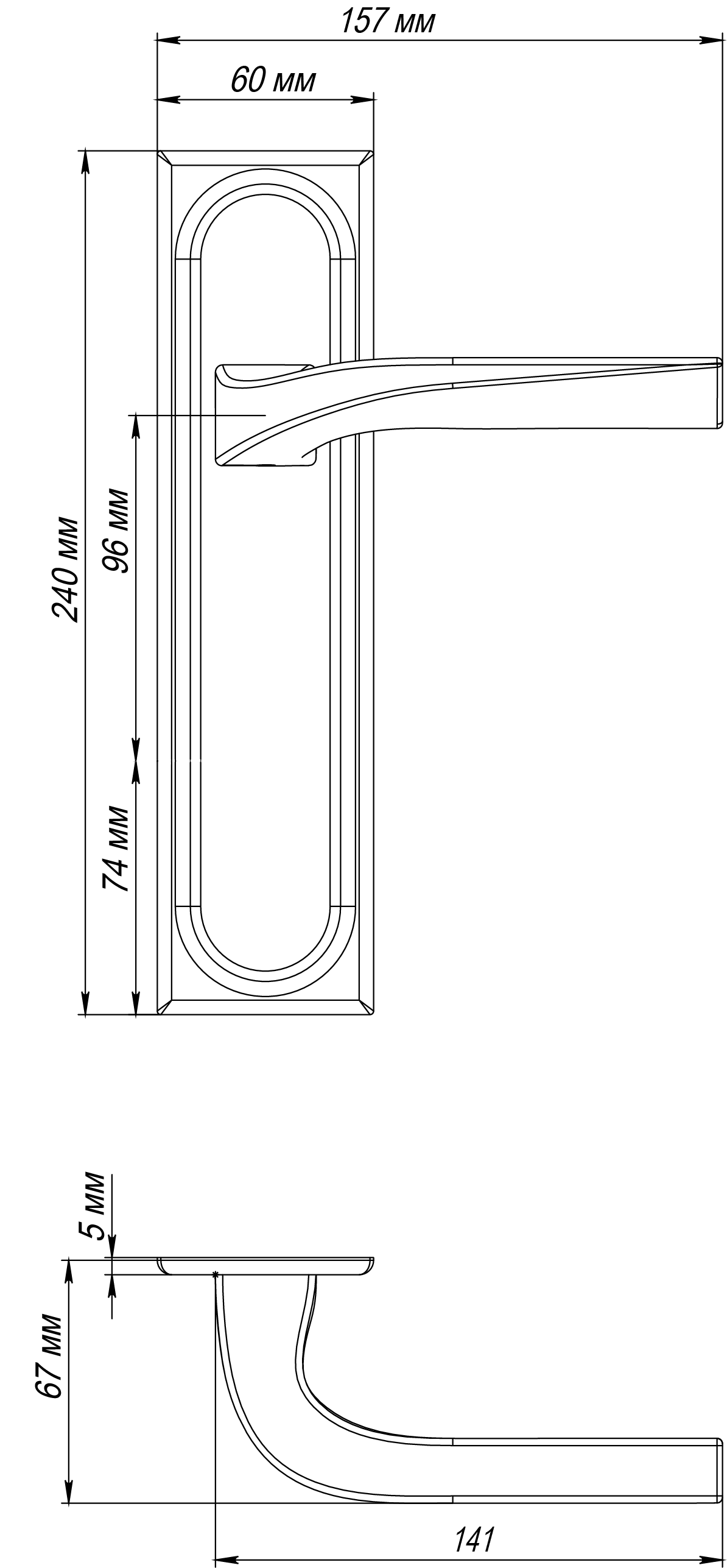 Ручка дверная WD CONCERT HALL PLS WF на планке, цвет Зимняя стужа/Winter Frost фото фурнитура Ставрополь